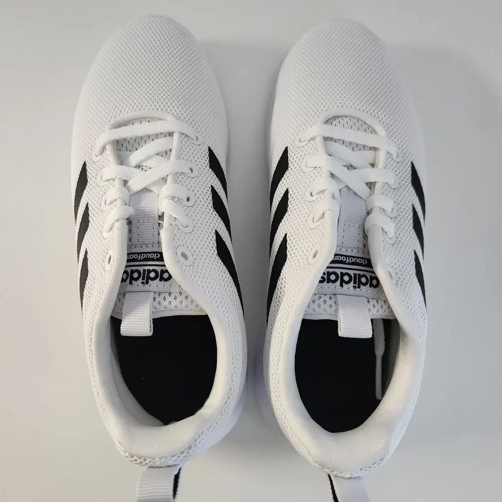 adidas Kid's Unisex Lite Racer CLN White/Black/Black 6